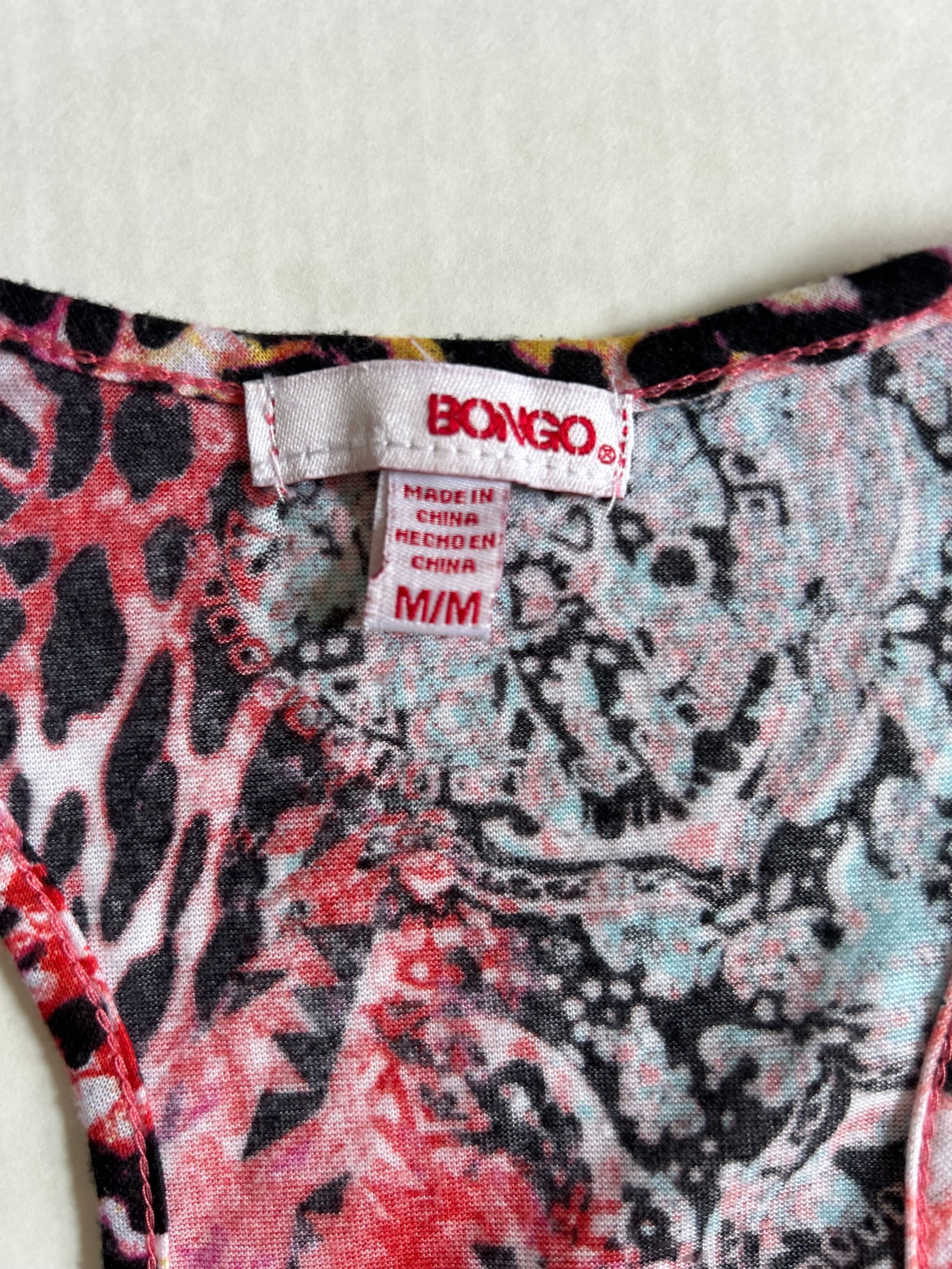 Bongo Animal Print Racerback Tank — Size M photo 3