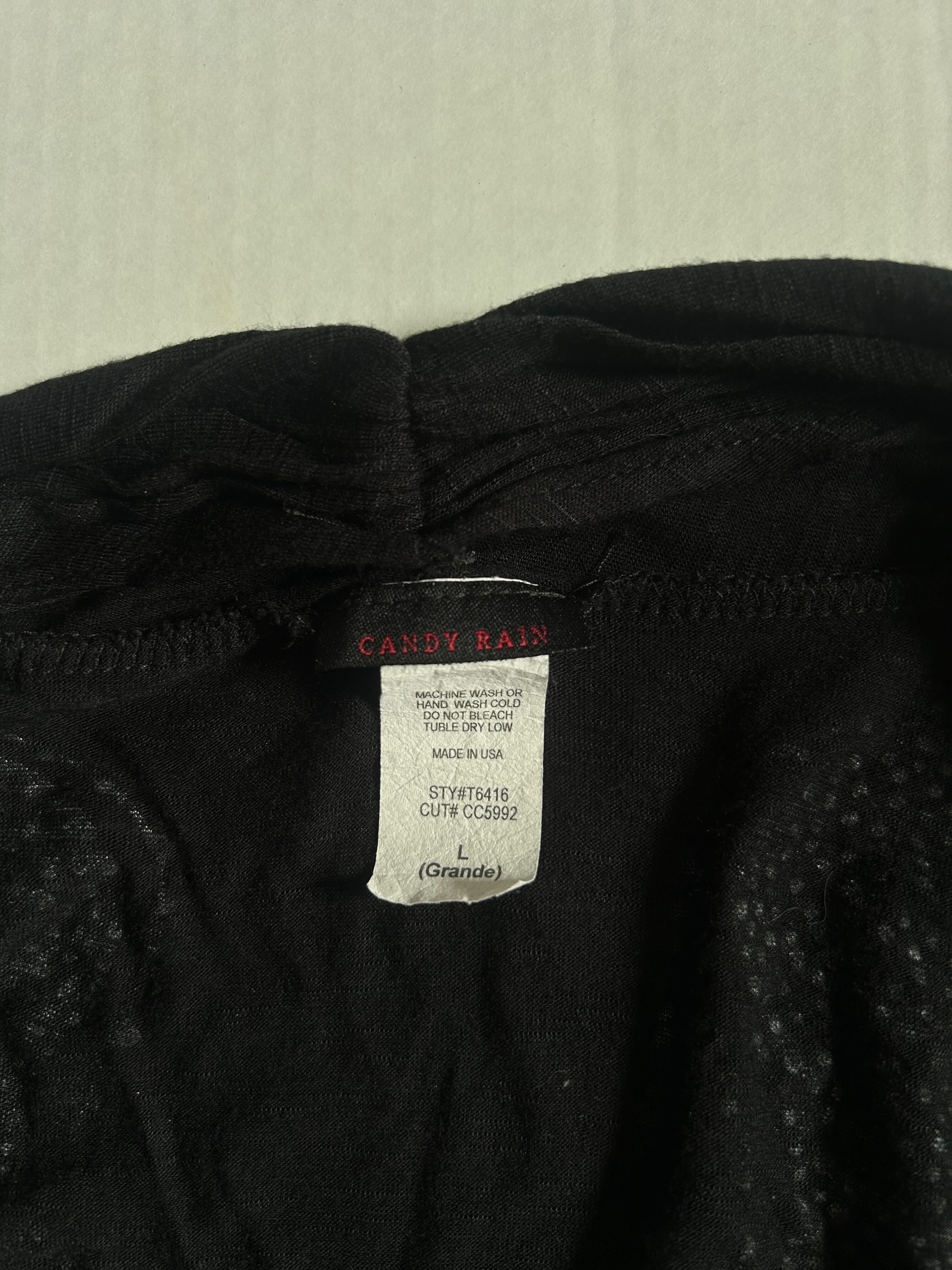 Candy Rain Angel Wings Top — Black photo 2