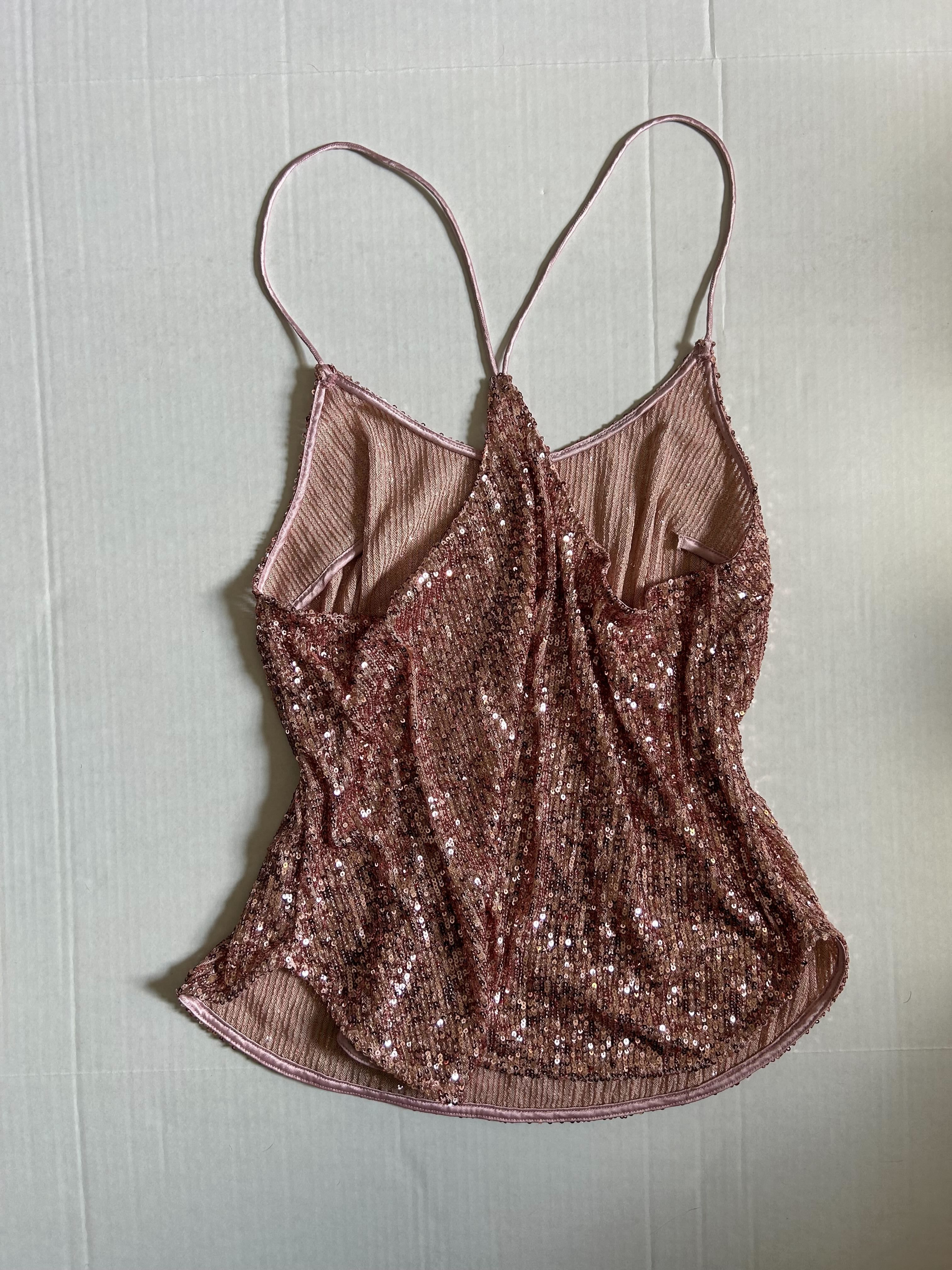 Victoria's Secret Rose Gold Sequin Cami photo 2